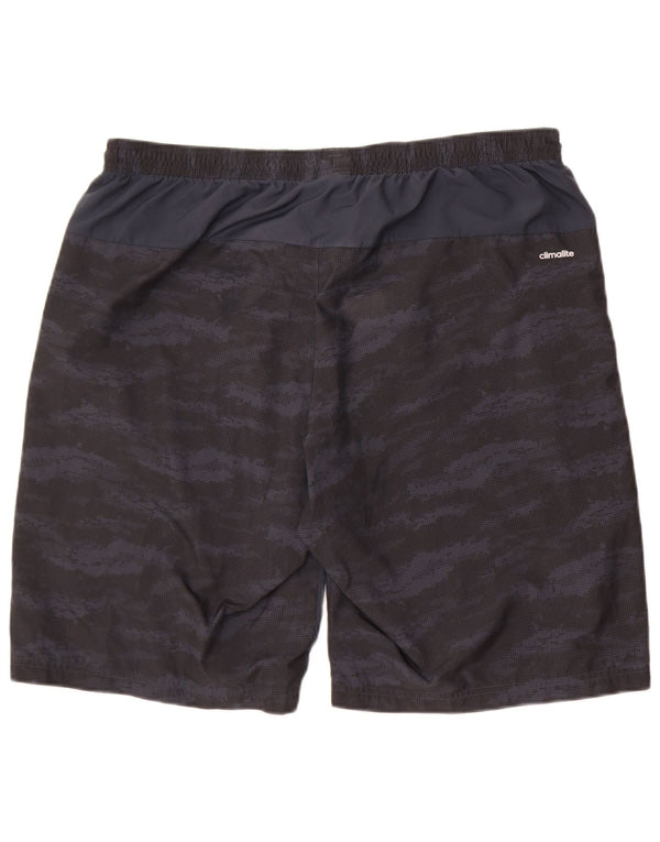 Adidas Herren Climalite Sport Shorts XL Marineblau Camouflage Polyester