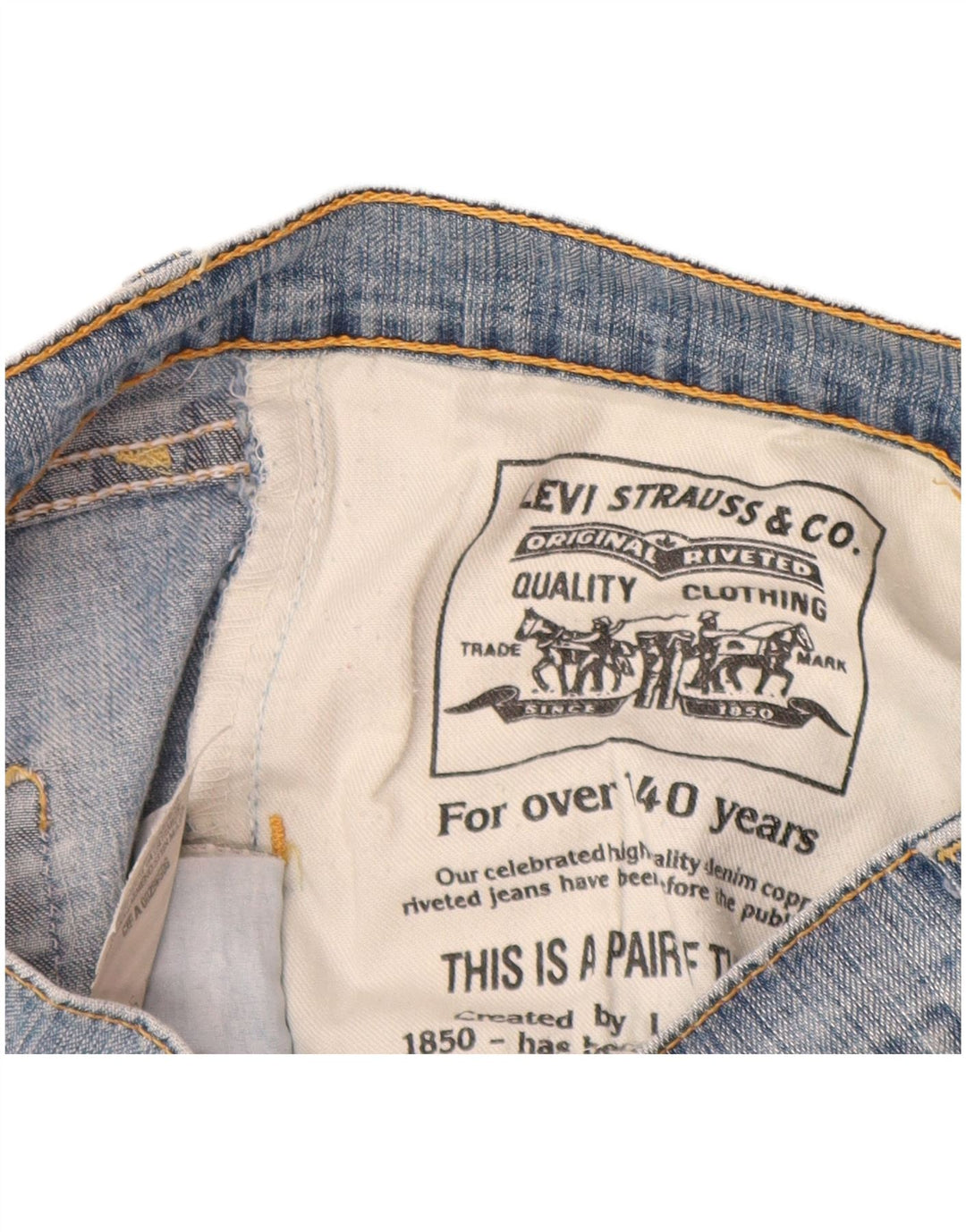 LEVI'S Damen Bootcut-Jeans W28 L34 Blaue Baumwolle