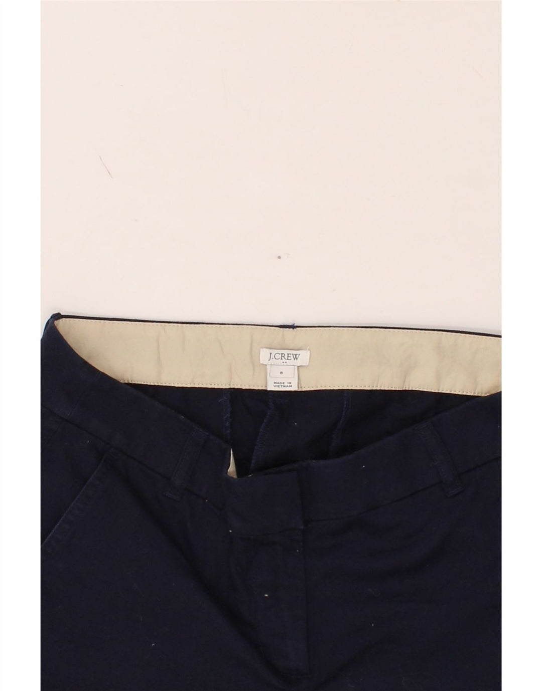 J. CREW Womens Chino Shorts US 8 Medium W30 Navy Blue Cotton Vintage J. Crew and Second-Hand J. Crew from Messina Hembry 