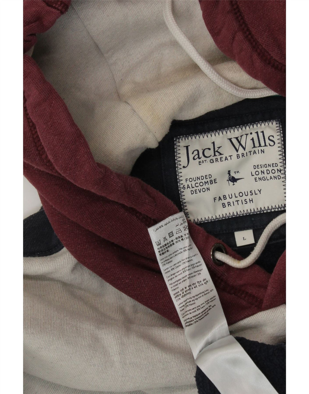 JACK WILLS Herren-Kapuzenpullover mit Grafik, groß, mehrfarbig, Farbblock