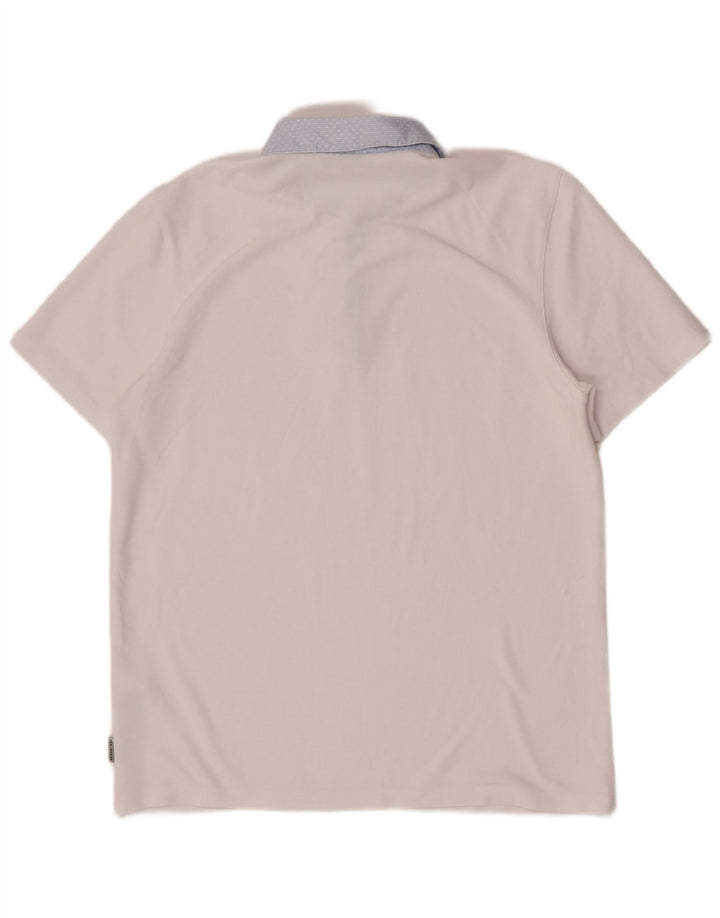 Ted Baker Herren-Poloshirt, Größe 3, mittelweiße Viskose
