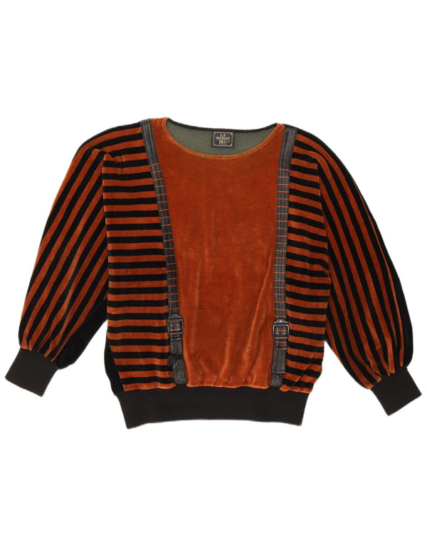 LA MAISON BLU Damen-Pullover mit U-Boot-Ausschnitt, UK 14, Mittelbraun gestreift