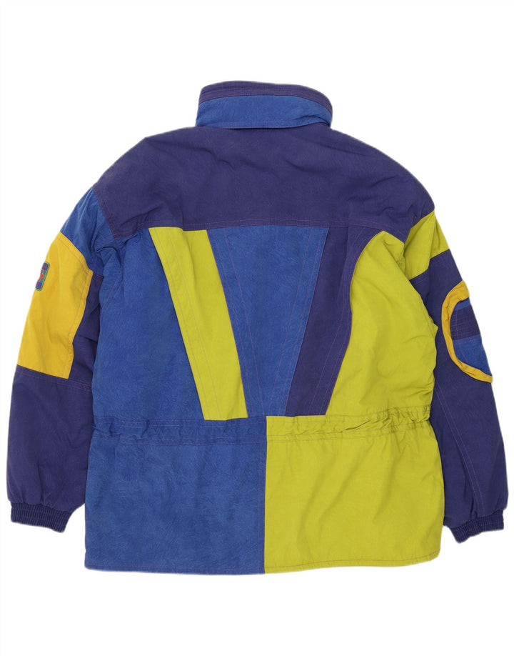 Descente Herren-Skijacke mit grafischer Kapuze, IT 56 2XL, Blau, Farbblock