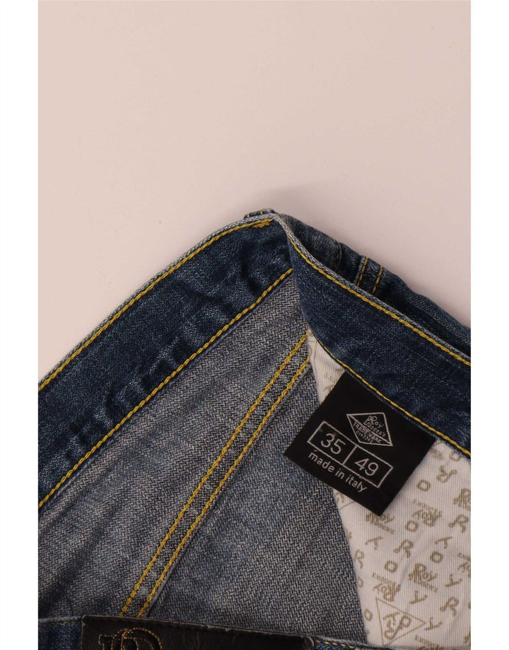Roy Rogers Herren Distressed Straight Jeans W35 L29 Blau