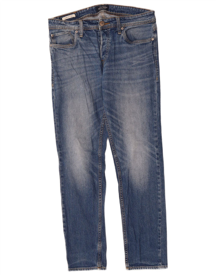 Jack & Jones Herren Tim Slim Jeans W30 L30 Blaue Baumwolle