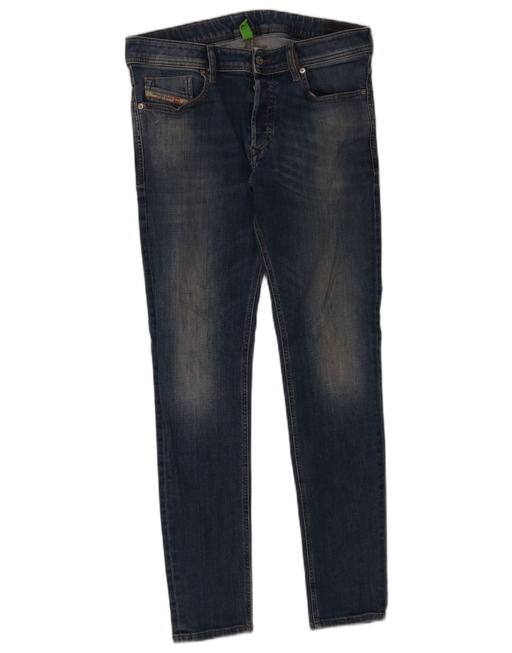 Diesel Herren Skinny Jeans W33 L30 Blaue Baumwolle