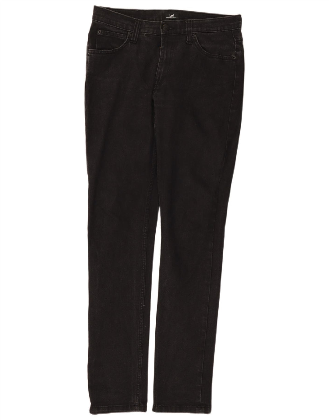 Lee Herren Slim Jeans W32 L33 Schwarze Baumwolle