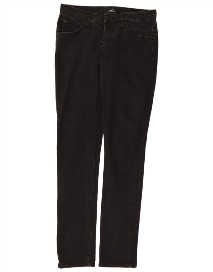 Lee Herren Slim Jeans W32 L33 Schwarze Baumwolle