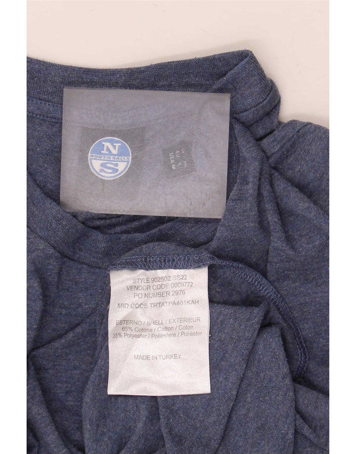 North Sails Herren-T-Shirt, groß, marineblau gesprenkelte Baumwolle