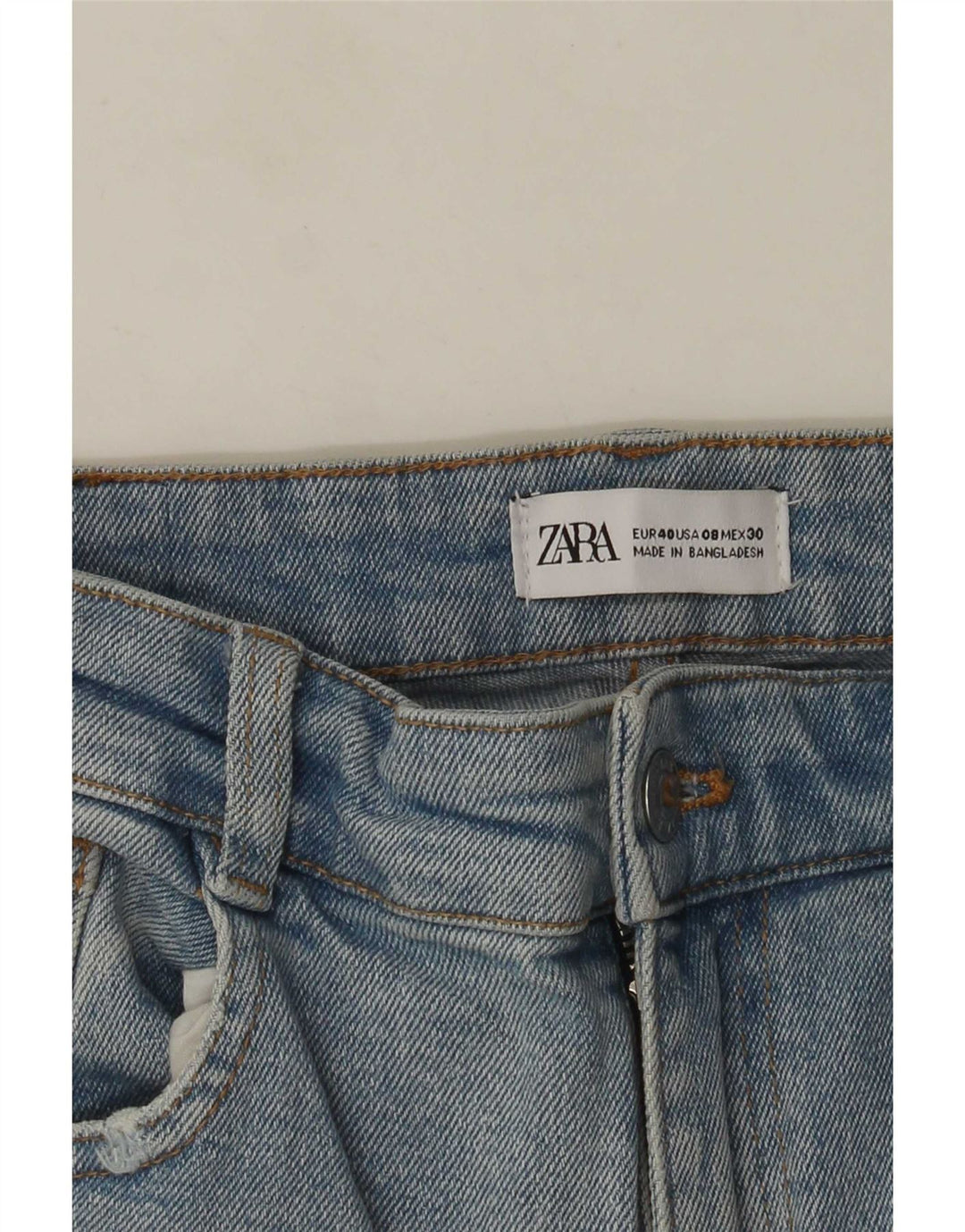 Zara Damen Distressed Skinny Jeans EU 40 Medium W30 L27 Blau