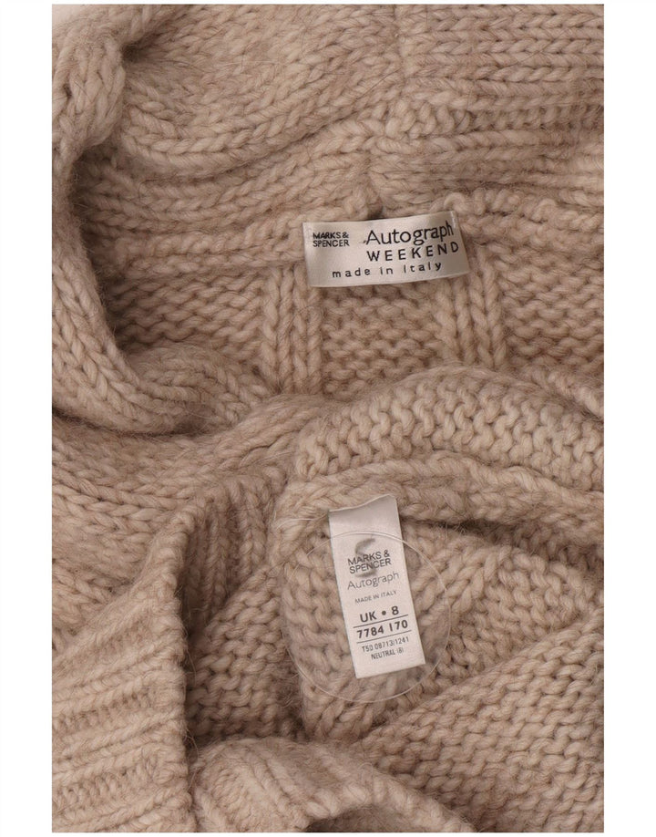 Marks & Spencer Rollkragenpullover für Damen, Größe S, Beige, Acryl