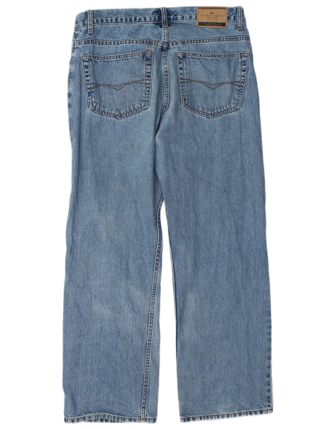 Marks & Spencer Herren Blue Harbor Straight Jeans W34 L29 Blaue Baumwolle
