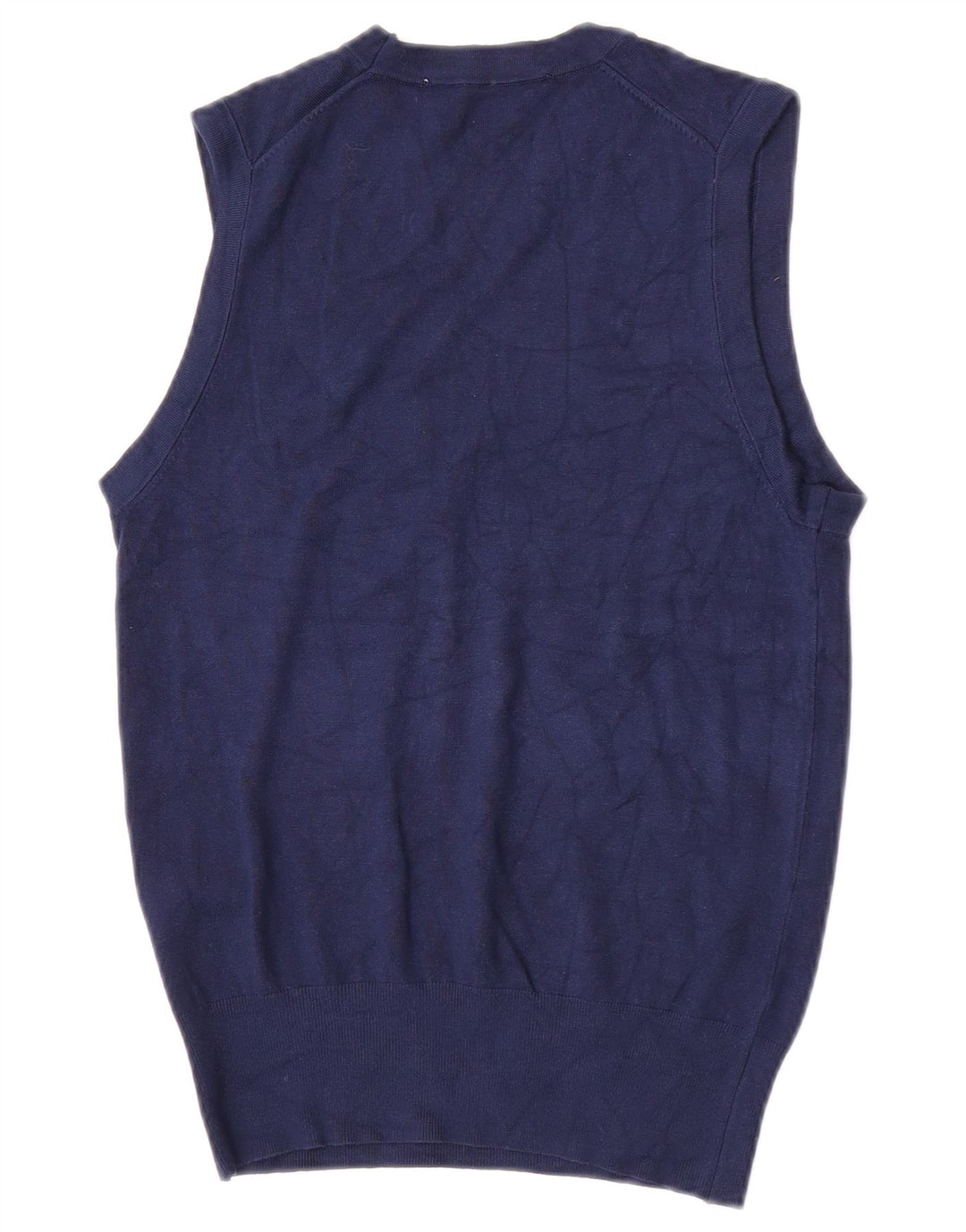 Zara Damen Weste Tank Top UK 12 Medium Marineblau Viskose