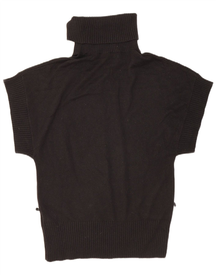 Oasis Damen-Pullover mit Rollkragen, kurzärmelig, Gr. 12, mittelschwarz