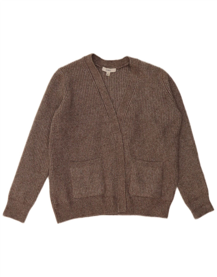 Marks & Spencer Damen-Strickjacke in Übergröße, Gr. 14, Mittelgrau meliert