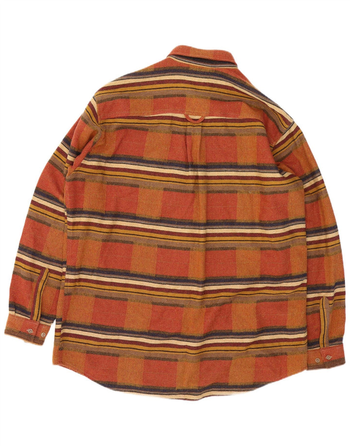 Marlboro Classics Herren-Overshirt-Hemd 2XL, braun kariertes Acryl