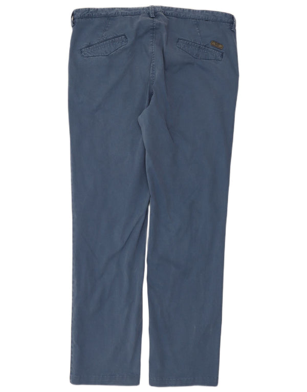 Hugo Boss Herren gerade Chinohose EU 56 3XL W38 L32 Blaue Baumwolle