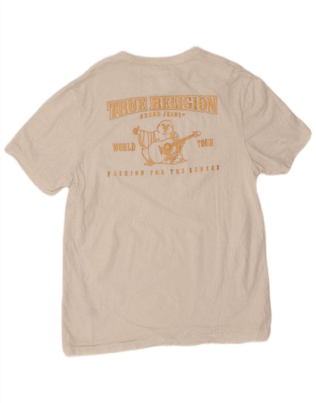 True Religion Herren-T-Shirt mit Grafik, mittelweiße Baumwolle