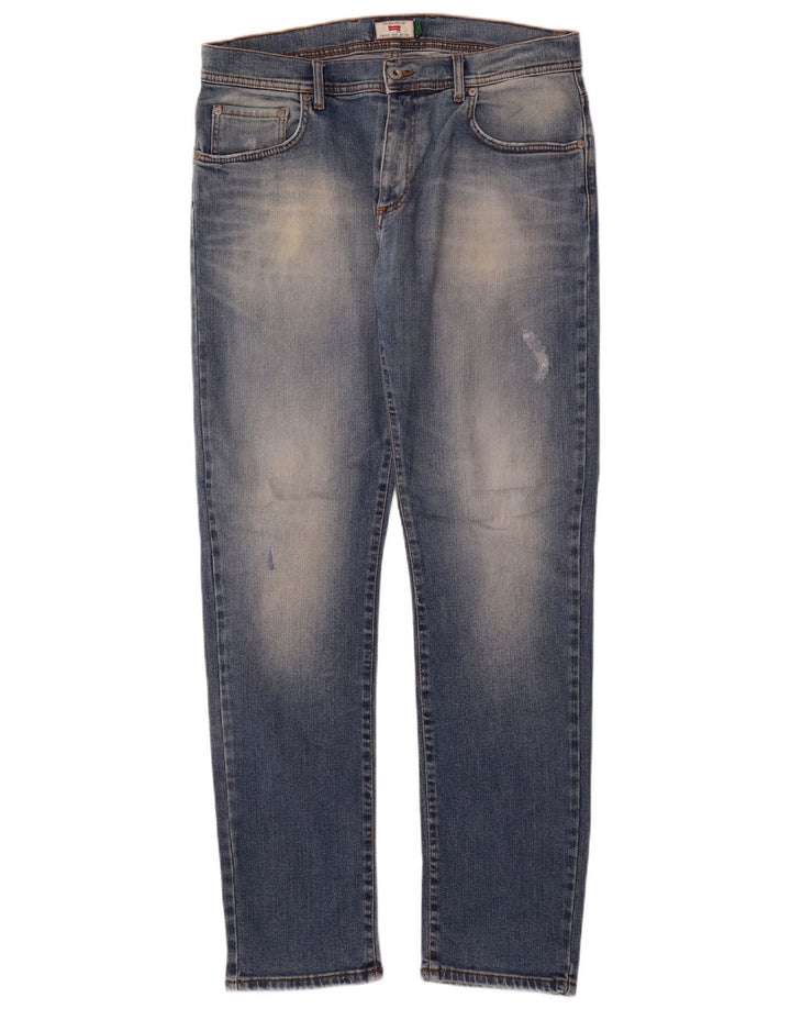 Carrera Herren Distressed Slim Jeans W34 L33 Blaue Baumwolle