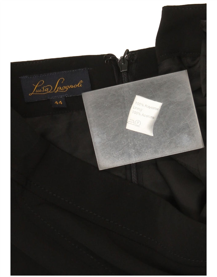 Luisa Spagnoli Damen Trompetenrock IT 44 Medium W30 Schwarz Polyester