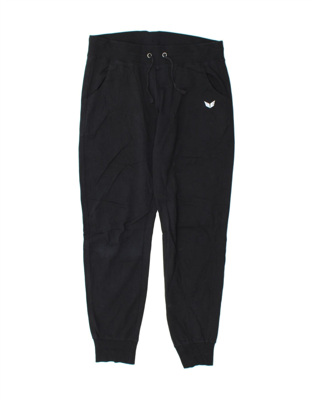 ERIMA Womens Tracksuit Trousers Joggers UK 12 Medium Black Cotton Vintage Erima and Second-Hand Erima from Messina Hembry 