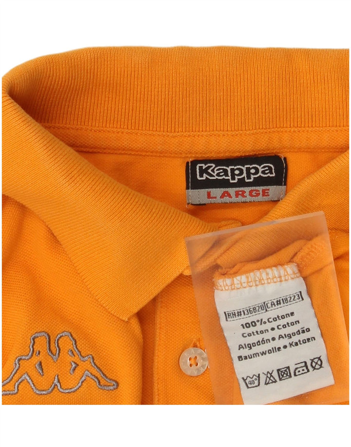 Kappa Herren Poloshirt Large Orange Baumwolle