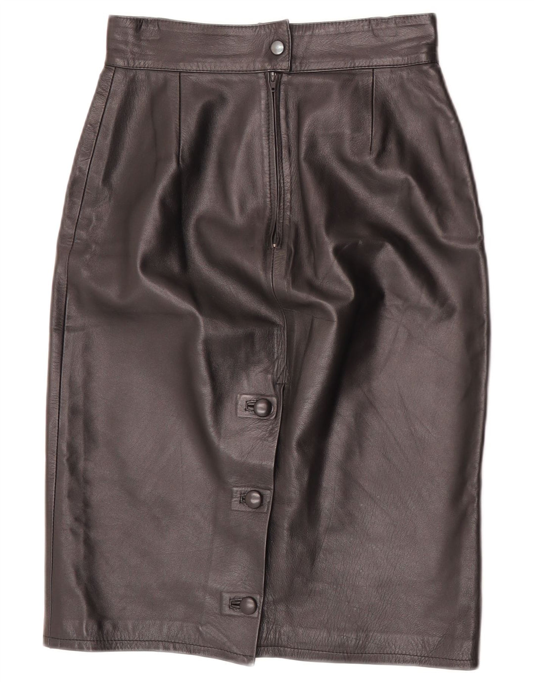 Vintage Damen Lederrock W24 XS Schwarz