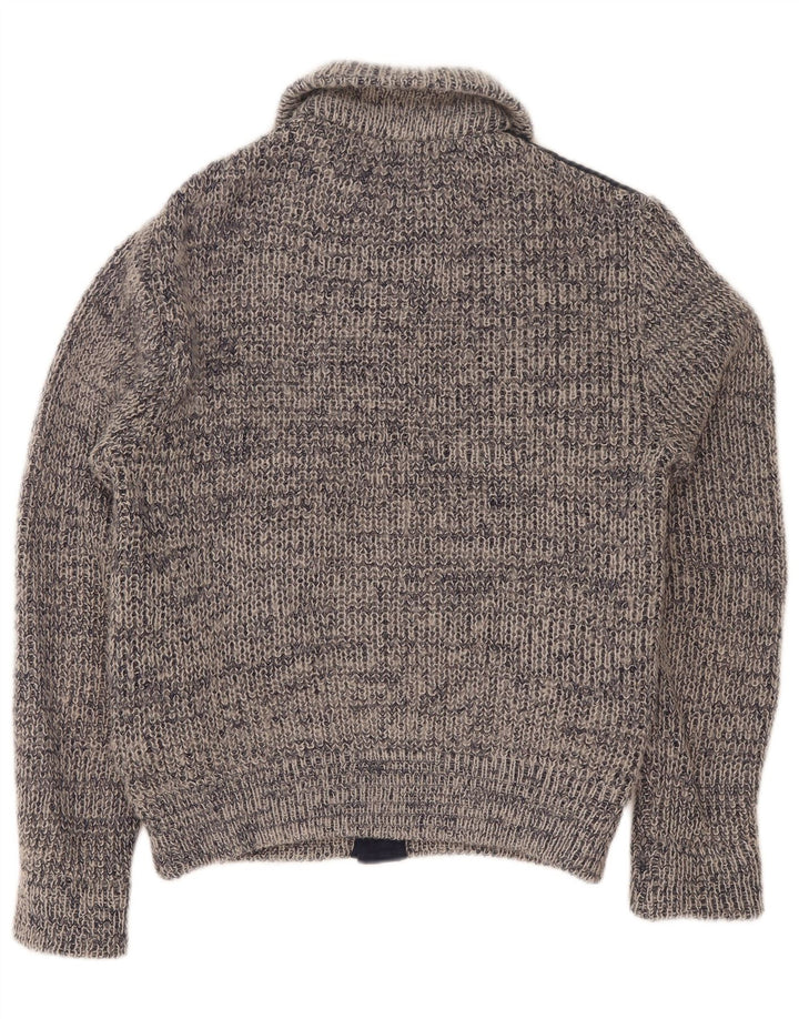 Mark Astor Herren-Strickjacke, klein, marineblau geflecktes Polyacryl