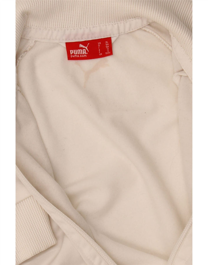 Puma Mädchen-Trainingsanzug-Top-Jacke, 13–14 Jahre, Weiß