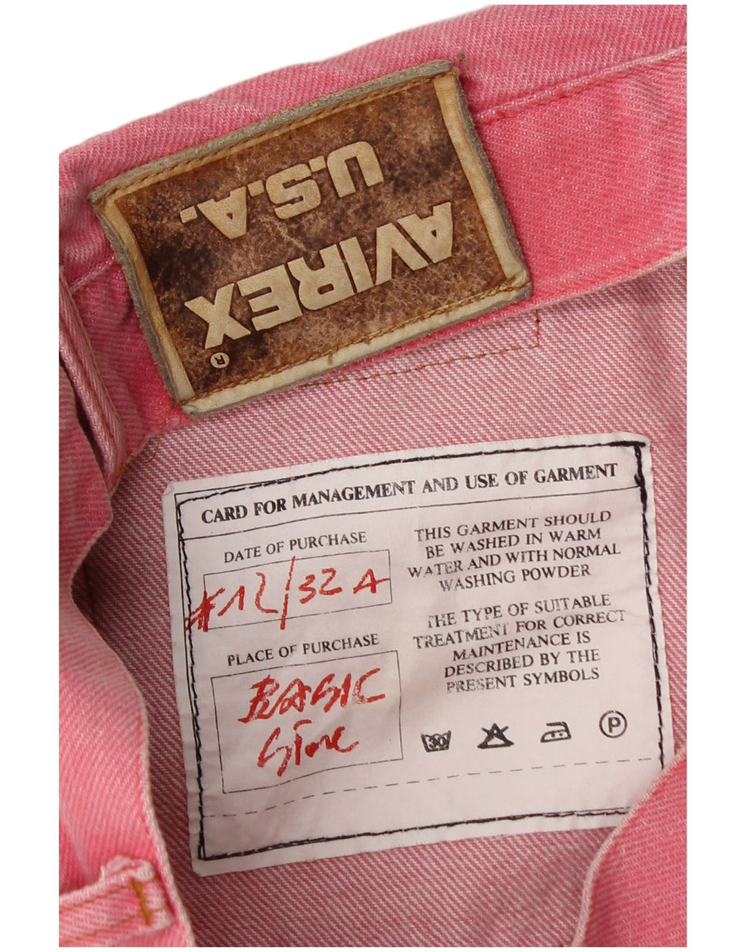 Avirex Herren Tapered Jeans W32 L33 Rosa