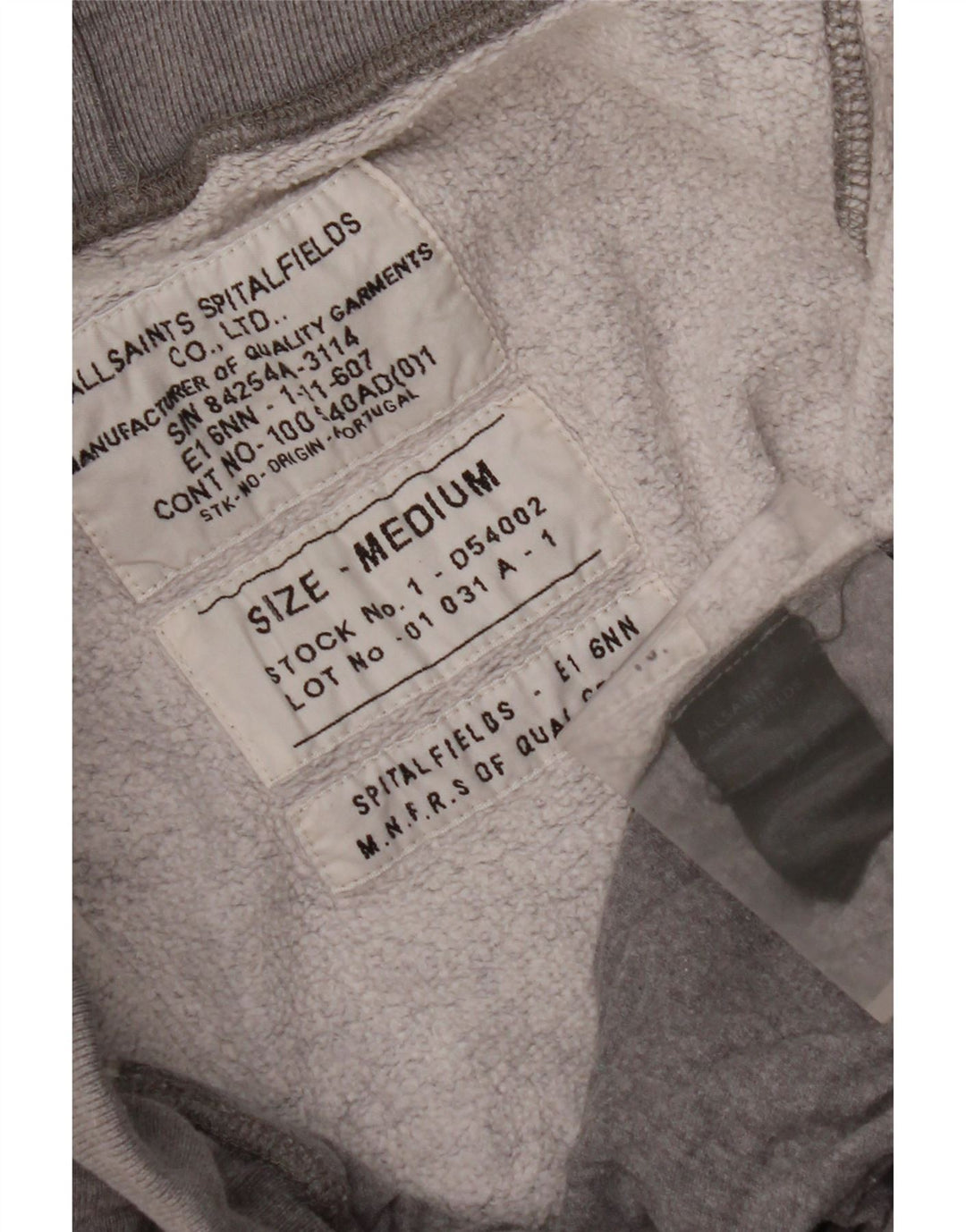 ALL SAINTS Herren-Trainingshose, Jogginghose, mittelgraue Baumwolle