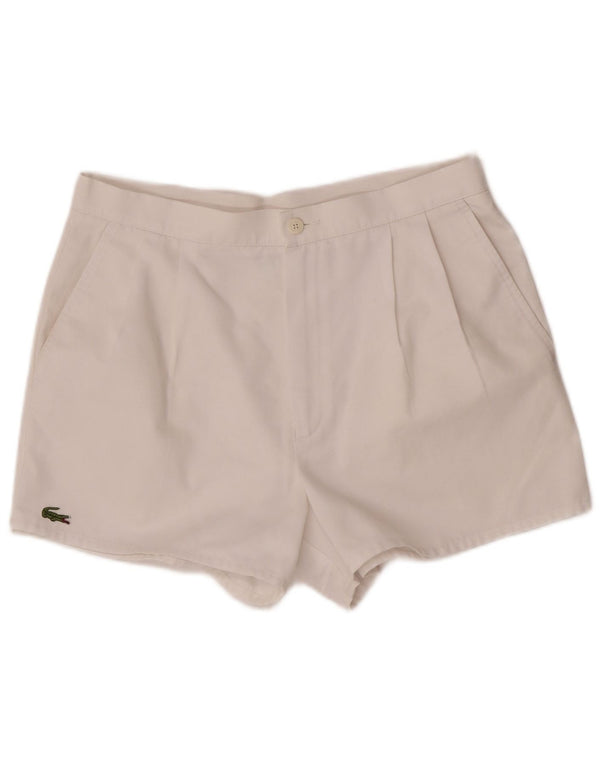 Lacoste Herren Freizeitshorts W30 Small Weiß Polyester