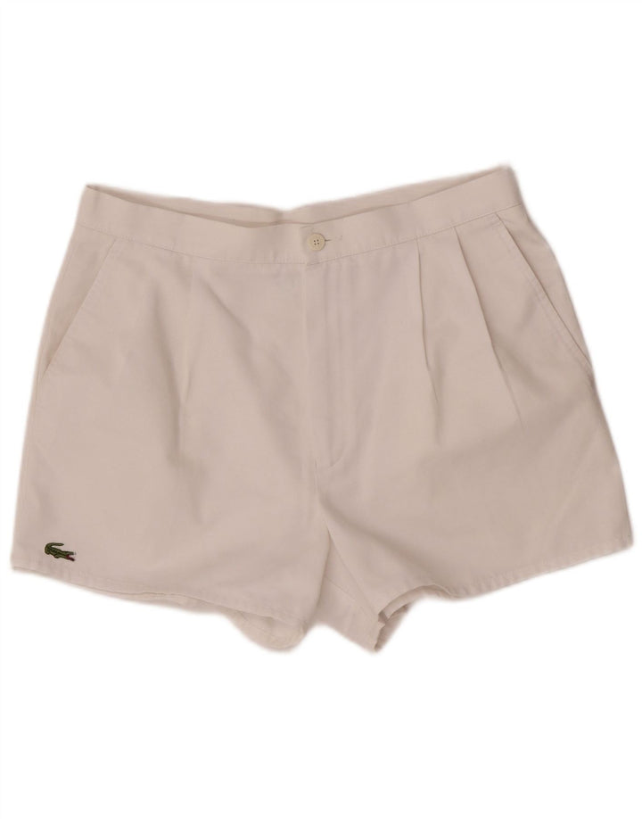 Lacoste Herren Freizeitshorts W30 Small Weiß Polyester