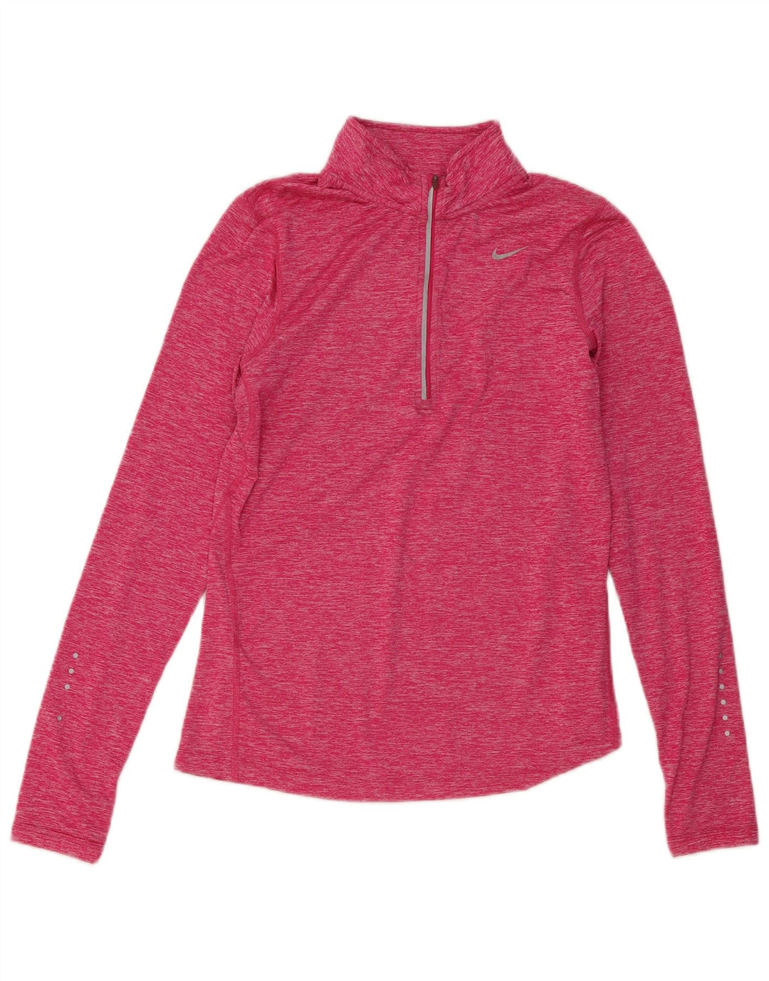 Nike Damen-Pullover-Trainingsanzugoberteil mit Reißverschluss und Halsausschnitt, UK 10, Größe S, rosa, Polyester