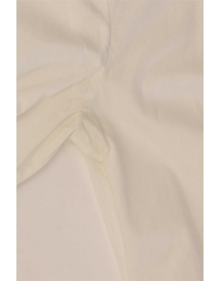 Max&Co. Damen-Hemdbluse mit Rüschen vorne, UK 14, mittelweiße Baumwolle