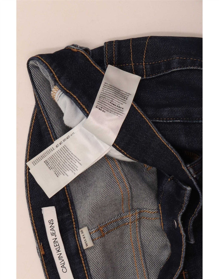 Calvin Klein Herren Straight Jeans W33 L30 Marineblau Baumwolle