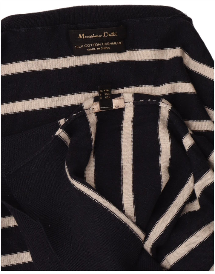 Massimo Dutti Damen-Pullover mit Rollkragen, Gr. 10, Größe S, Marineblau gestreift