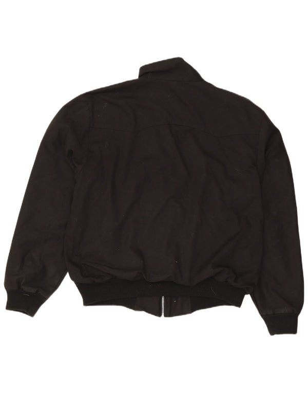 Vintage Herren Bomberjacke UK 42 XL Schwarz Polyester