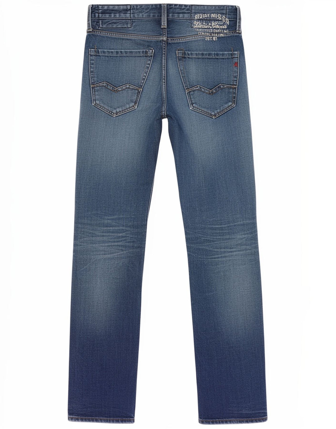 Replay Herren Waitom Slim Jeans W29 L32 Blaue Baumwolle