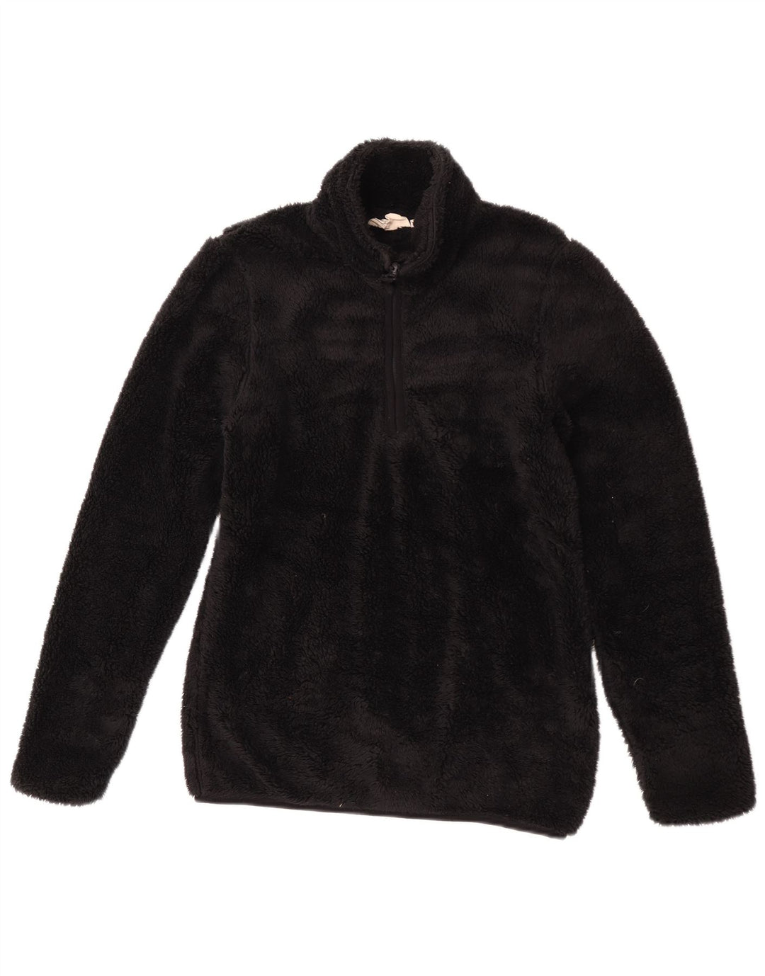 Mountain Warehouse Damen-Fleecepullover mit Reißverschluss am Kragen, UK 8, Größe S, Schwarz, Polyester