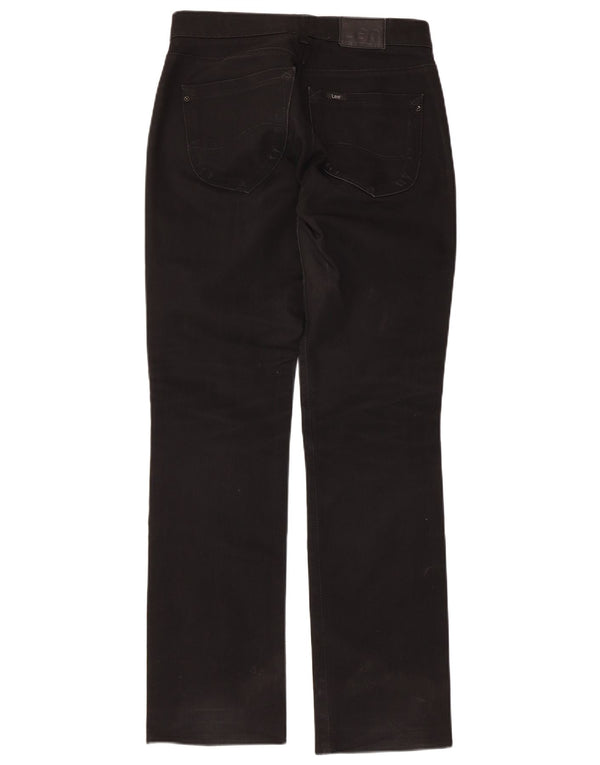 Lee Damen Lynn Straight Freizeithose W30 L33 Schwarz Baumwolle