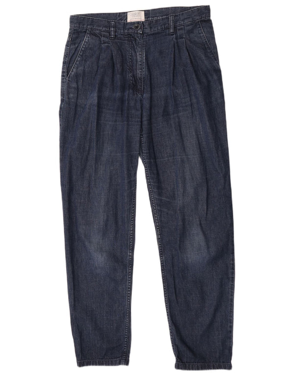 Toast Damen Pegged Tapered Jeans UK 12 Medium W30 L29 Marineblau Baumwolle