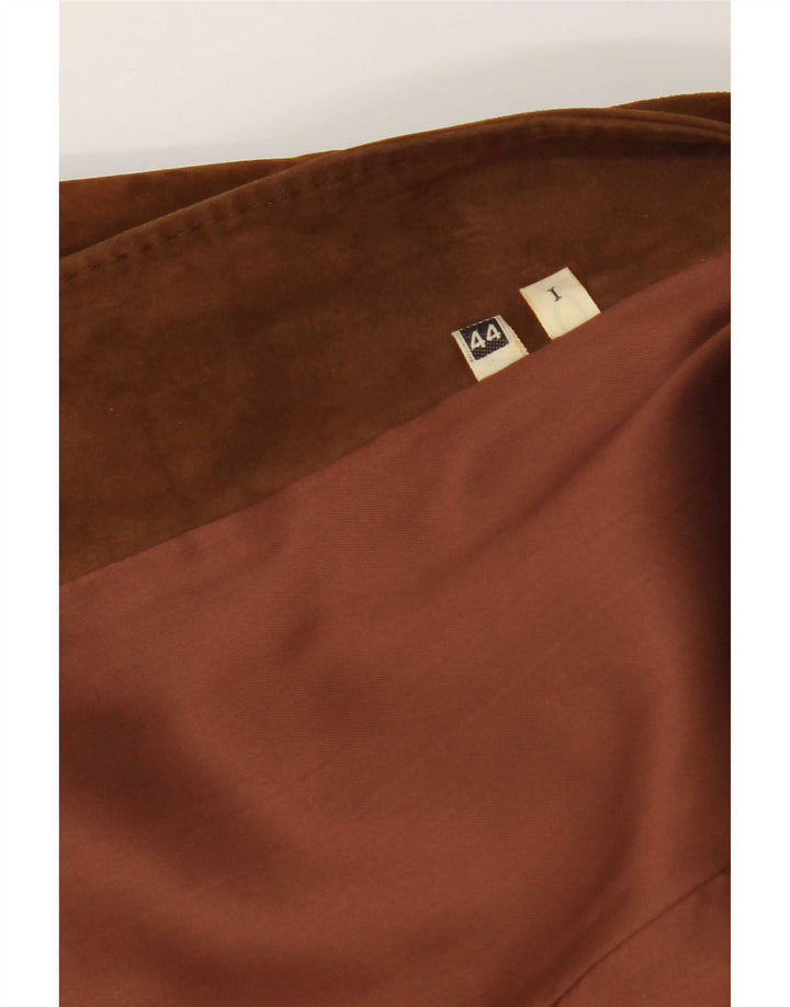 Vintage Damen Wildledermantel IT 44 Mittelbraunes Leder