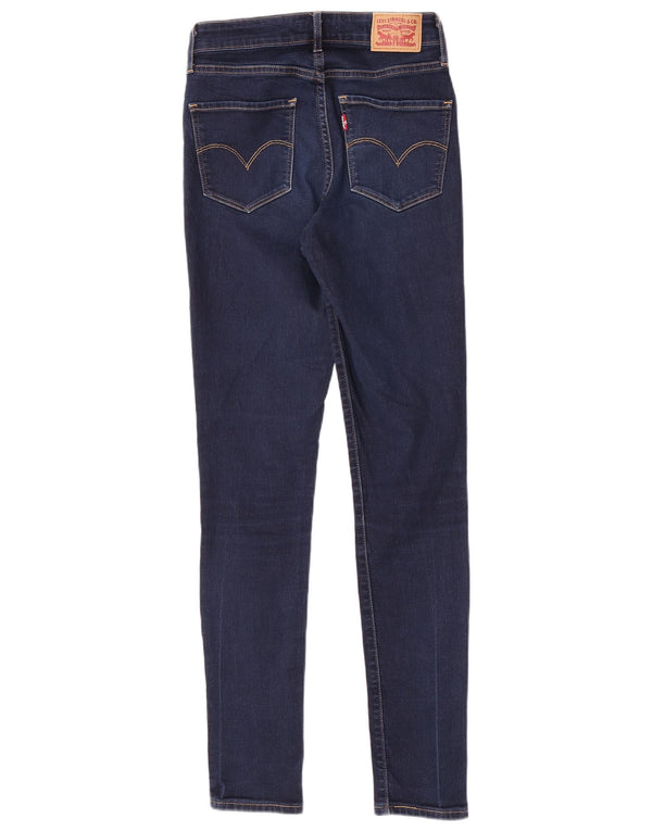 Levi's Damen 721 High Rise Skinny Jeans W26 L30 Marineblau Baumwolle
