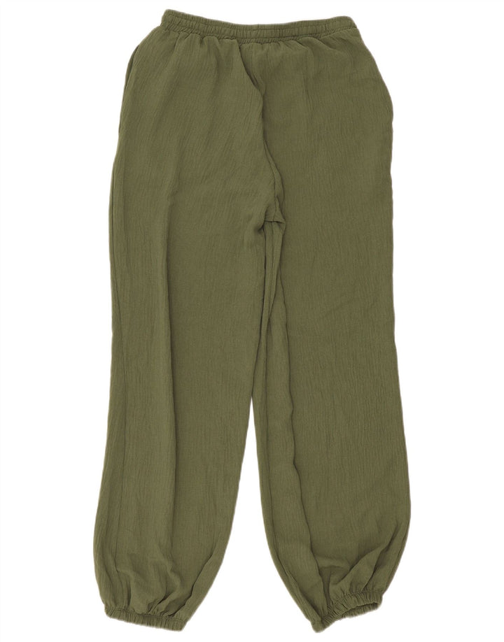 Zara Damen Joggers Freizeithose Small Khaki Polyester