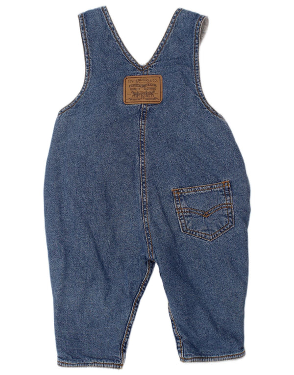 LEVI'S Baby-Jungen-Latzhose, gerade Jeans, 3–6 Monate, W24, L8, Blau