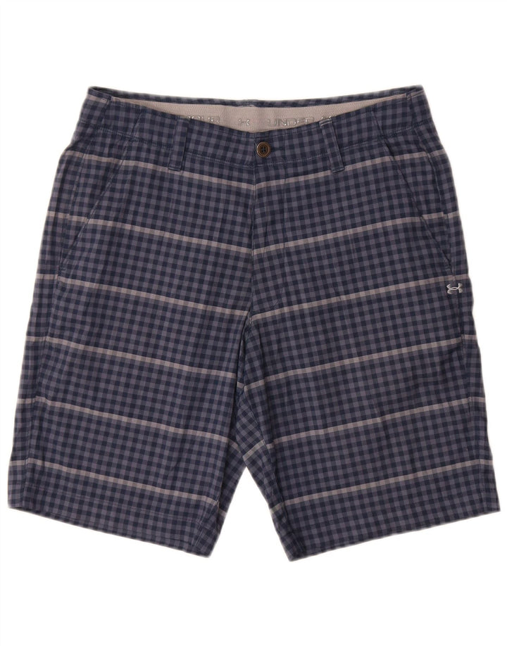 Under Armour Herren Chinoshorts W32 Mittelblaues Gingham-Polyester