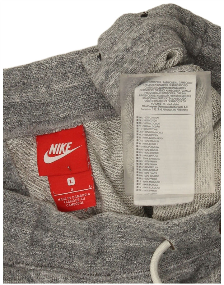 Nike Herren-Sportshorts, große, grau gefleckte Baumwolle
