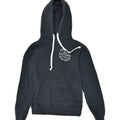 JACK WILLS Womens Graphic Hoodie Jumper UK 8 Small Navy Blue Cotton | Vintage Jack Wills | Thrift | Second-Hand Jack Wills | Used Clothing | Messina Hembry 