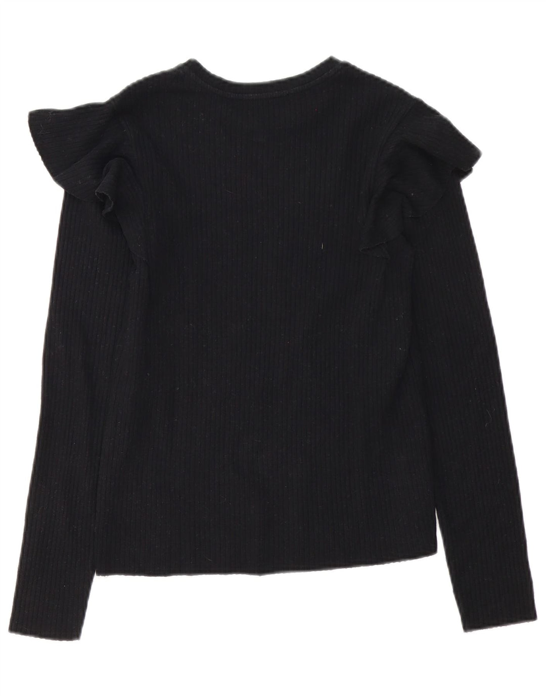 Zara Damenbluse Oberteil UK 12 Medium Schwarz